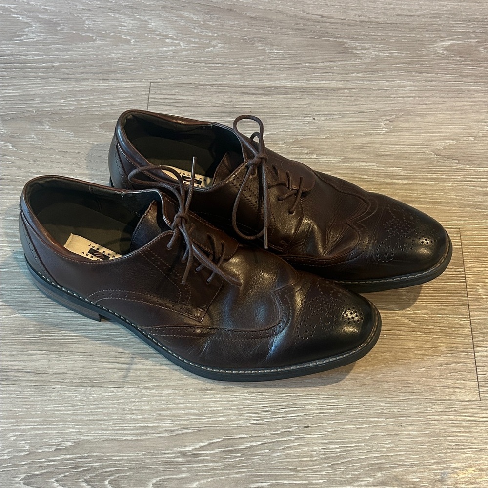 Joseph Abboud Brown Leather Dress Shoes 11.5